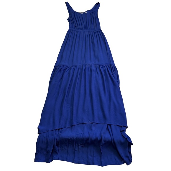 gf by geren ford Cobalt Blue Maxi Dress Size XS High Low Hem Tiered Skirt NWOT - Picture 4 of 9